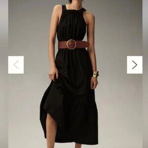 by Anthropologie The Somerset Maxi Dress Poplin Halter Edition Black Size S